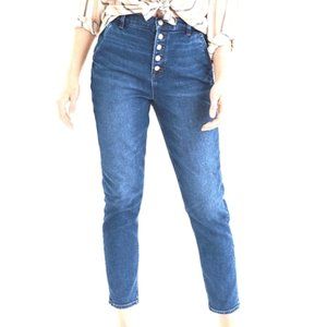 American Eagle Stretch Mom Jean with button fly. Size 10S.